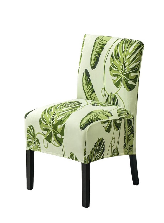 PENDEJATO Armless Accent Chair Covers, Stretch Armless Chair Slipcover Soft Print Armless Chair Covers Furniture Protector for Living Room Bedroom (Green) - Image 1
